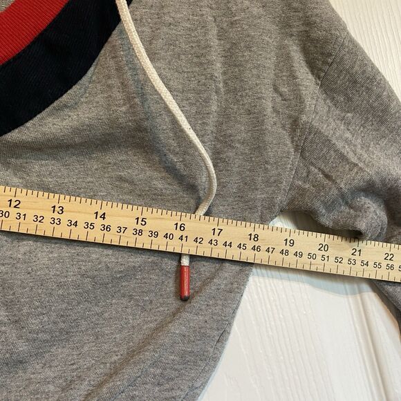 Tommy Hilfiger Varsity Cropped Logo Lounge Athleisure Hoodie Sweatshirt Size Sm - Picture 11 of 11